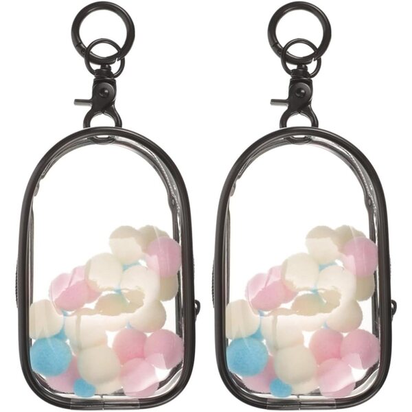 Gatuida Set 2 Sacchetti Trasparenti Protettivi per bamboles con Porta-Chiavi Elegante