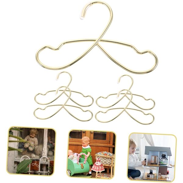 Gatuida Set 5 Cintres per Vestiti di Bambola Miniatura Decorativi e Resistenti
