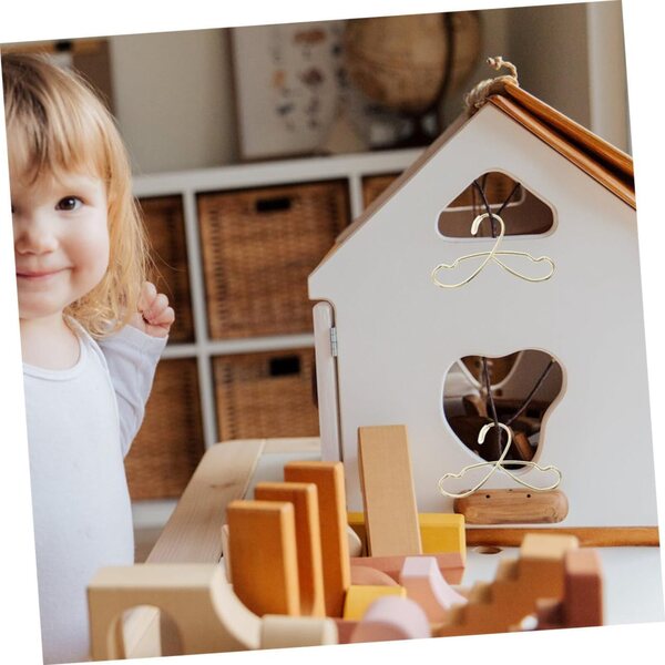 Gatuida Set 5 Cintres per Vestiti di Bambola Miniatura Decorativi e Resistenti