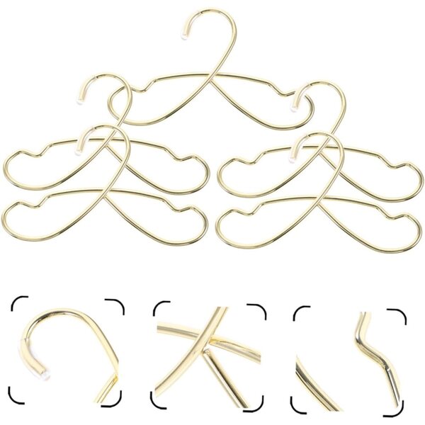Gatuida Set 5 Cintres per Vestiti di Bambola Miniatura Decorativi e Resistenti