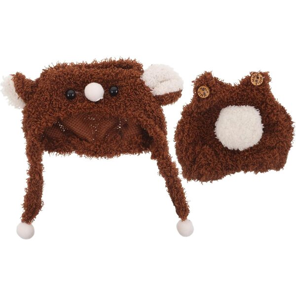 Gatuida Braunbären-Puppenkleidungsset mit Hut und Latzhose