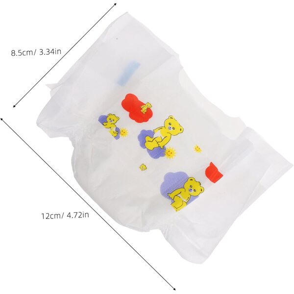 VICASKY 10 pezzi Pannolini Lavabili Realistici per Bambole Accessori Gioco Ruolo Bambini