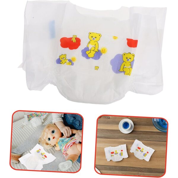 VICASKY 10 pezzi Pannolini Lavabili Realistici per Bambole Accessori Gioco Ruolo Bambini