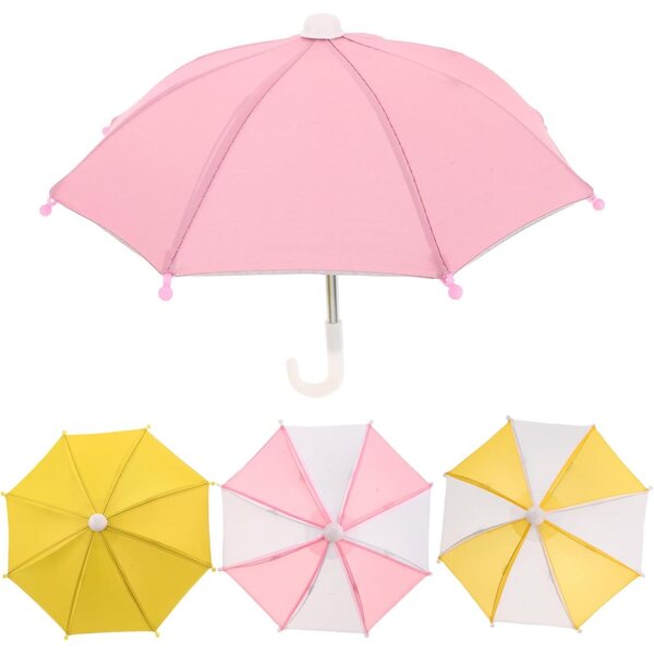 Set mit 4 Miniatur-Parapluie für 18-Zoll-Puppen, langlebiges und realistisches Gatuida-Zubehör