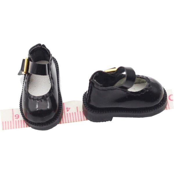 Gatuida Mini Scarpe Nere per Bambole 3,2 cm - Accessori DIY per Mini Case e BJD