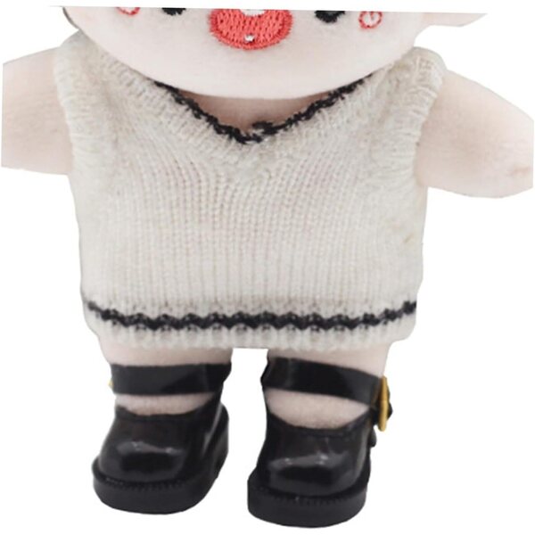 Gatuida Mini Scarpe Nere per Bambole 3,2 cm - Accessori DIY per Mini Case e BJD