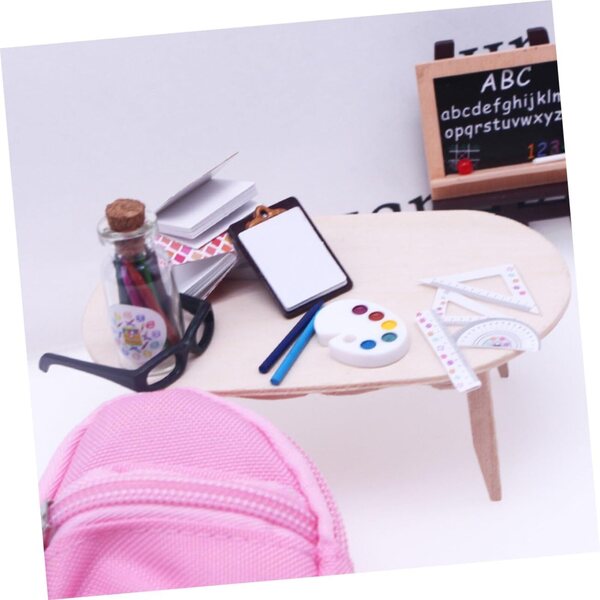 VICASKY Mini-Rucksack und Schreibwaren-Set für die Puppenhaus-Spieleschule