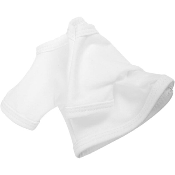 VICASKY Set mit 2 weichen weißen T-Shirts für Teddybären, 35 cm, bequem und wiederverwendbar