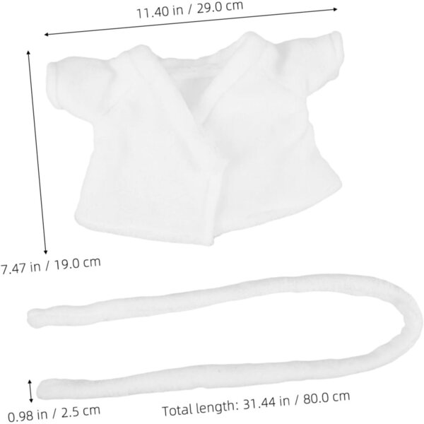 VICASKY Peignoir Miniature per Bambole e Peluche – Morbido e Confortevole Bianco