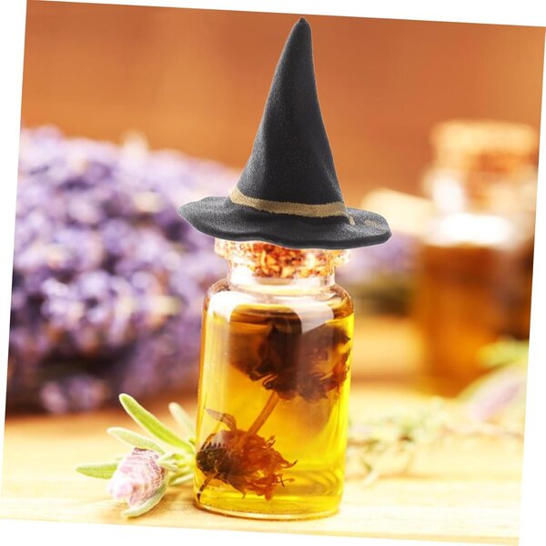 Gatuida 20 schwarze Mini-Hüte für Halloween-Dekorationen und DIY-Zubehör