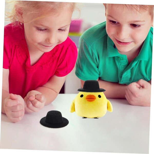 Gatuida Set mit 5 schwarzen Mini-Hüten für Puppen und kreative Hobbys aus Stoff