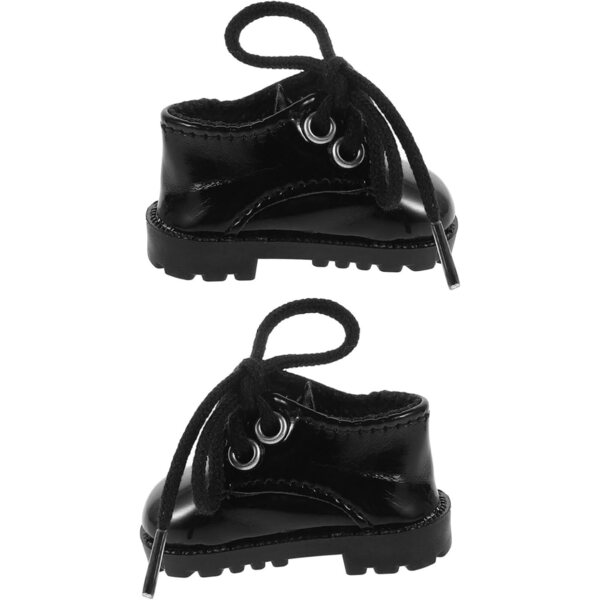 Miniatur-Schuhe aus schwarzem Kunstleder für Puppen 15–20 cm – VICASKY