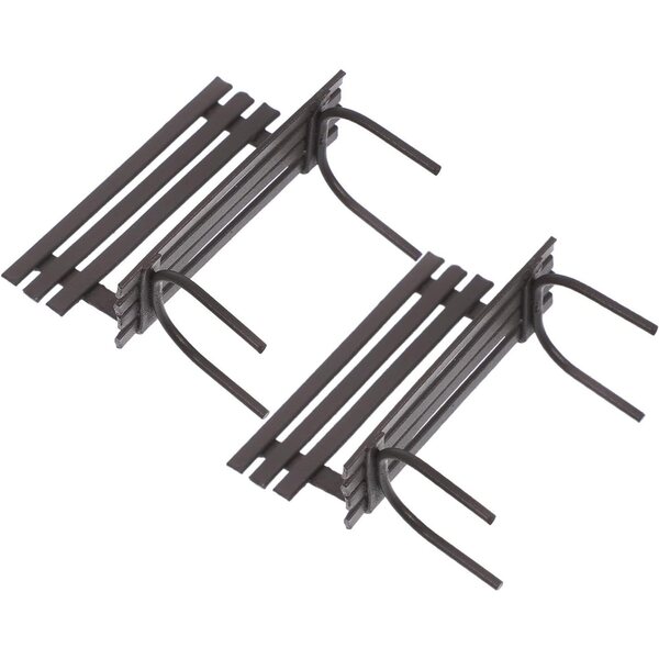 Anneome Miniaturbank 2 Stück aus schwarzem Eisen für Dioramen und Puppenhäuser 6,5x3x6 cm
