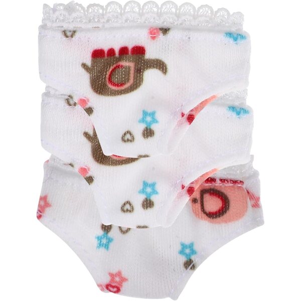 Gatuida Mini Culottes Bianche per Bambole in Tessuto, Accessori Riutilizzabili Set da 3