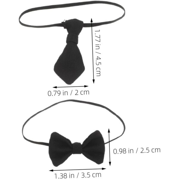 HEMOTON 2 Fioccos in Cotone Nero per bamboles – Accessori Costume Miniatura Chic