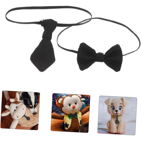 HEMOTON 2 Fioccos in Cotone Nero per bamboles – Accessori Costume Miniatura Chic