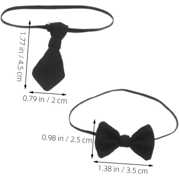 HEMOTON 2 Fioccos in Cotone Nero per bamboles – Accessori Costume Miniatura Chic