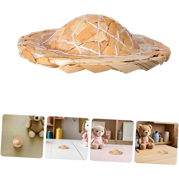 VICASKY Mini Cappelli di Paglia Naturale 24 pezzi per Decorazioni e Progetti DIY