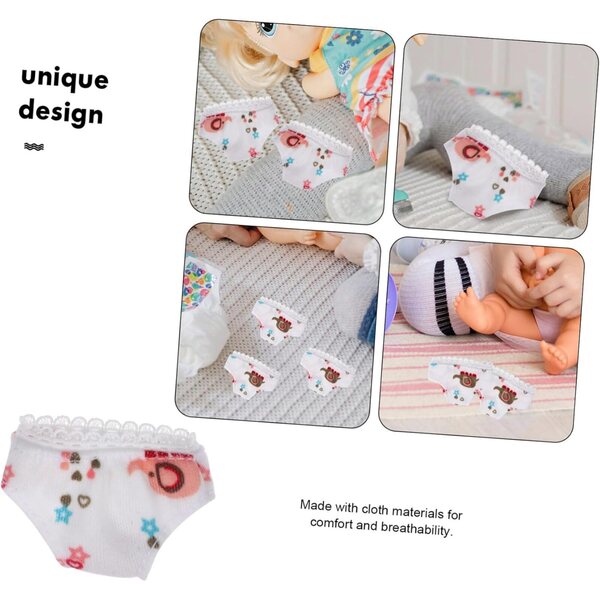 Gatuida 3 Mini-Culottes per Bambole in Tessuto Riutilizzabili e Facili da Indossare