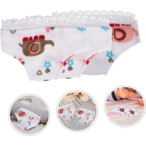 Gatuida 3 Mini-Culottes per Bambole in Tessuto Riutilizzabili e Facili da Indossare