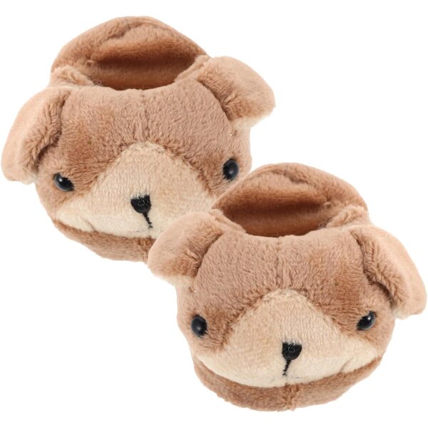 HEMOTON Scarpe Puppola in Peluche con Motivi Animali, Calde e Confortevoli per Inverno