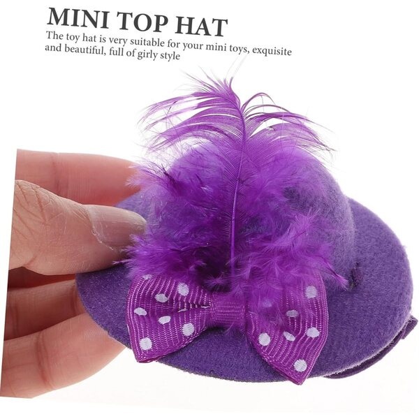 Gatuida Set mit 6 Mini-Hüten mit Punkten für Puppen, leichtes Zubehör für Dekorationen und Partys
