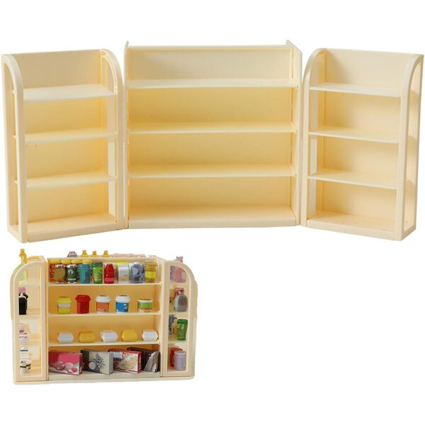 Mini scaffali in miniatura per supermercati, mobili decorativi per casa e giochi di ruolo
