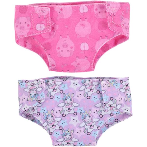 Gatuida 2 Culottes in Tessuto per bamboles 18 cm - Sottovesti Lavabili e Riutilizzabili