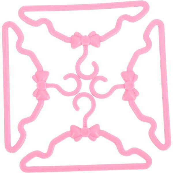 100 Mini Cintres Rosa per Bambole e Decorazioni 5,5x3,2 cm Gatuida