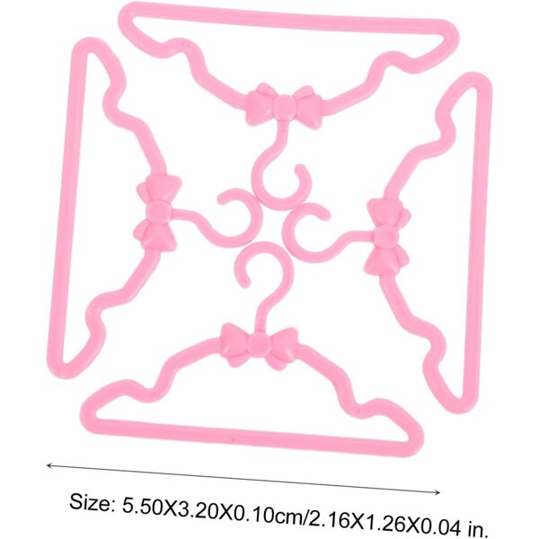 100 Mini Cintres Rosa per Bambole e Decorazioni 5,5x3,2 cm Gatuida