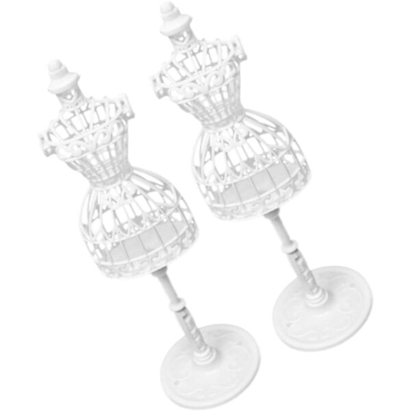 Gatuida Set 2 Mini Manichini di Plastica per Vestiti di Bambole, Supporti Resistenti e Realistici