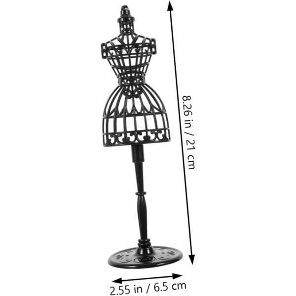 VICASKY Set 5 Mini Manichini per Vestiti di Bambole in Plastica Neri Compatti
