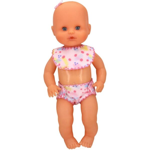 VICASKY Set Culotte e Bavaglino in Tessuto Lavabili per bambole - Accessori Classici e Pratici