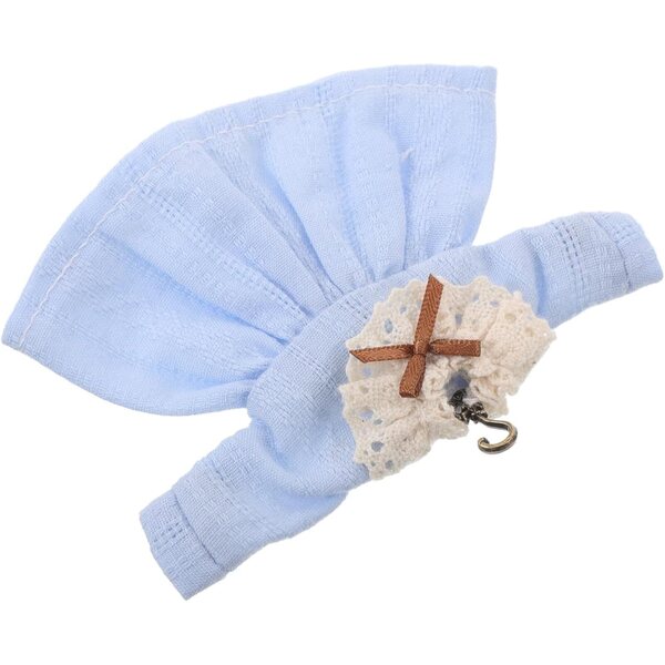 HEMOTON Robe vintage blu con pizzo per bambole, accessorio casa bambole miniatura