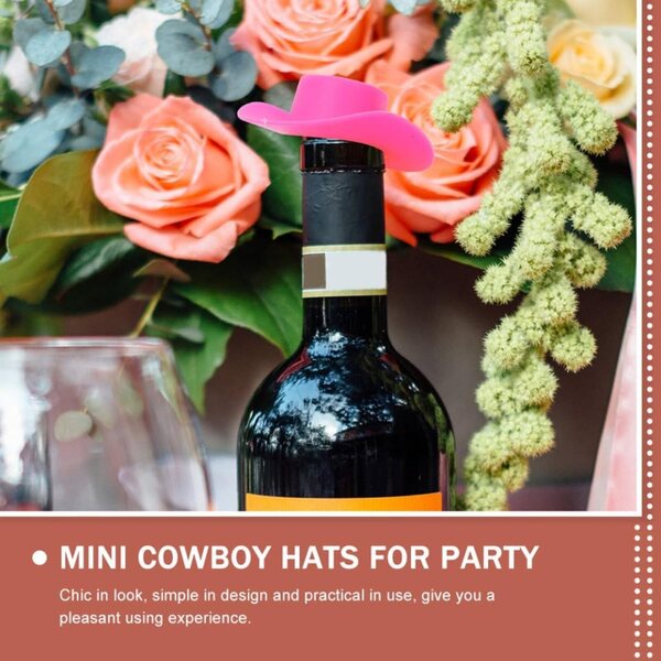 Gatuida 40 Mini-Cowboy-Chapeaux aus Kunststoff für festliche Dekorationen und Heimwerkerarbeiten