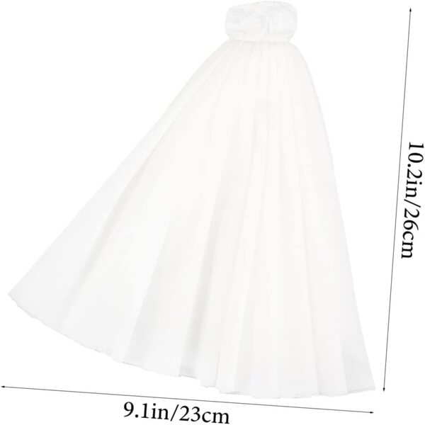 Gatuida Robe de Mariée Miniature Bianca per bambole | Abito di Moda per Bambole 26x23 cm