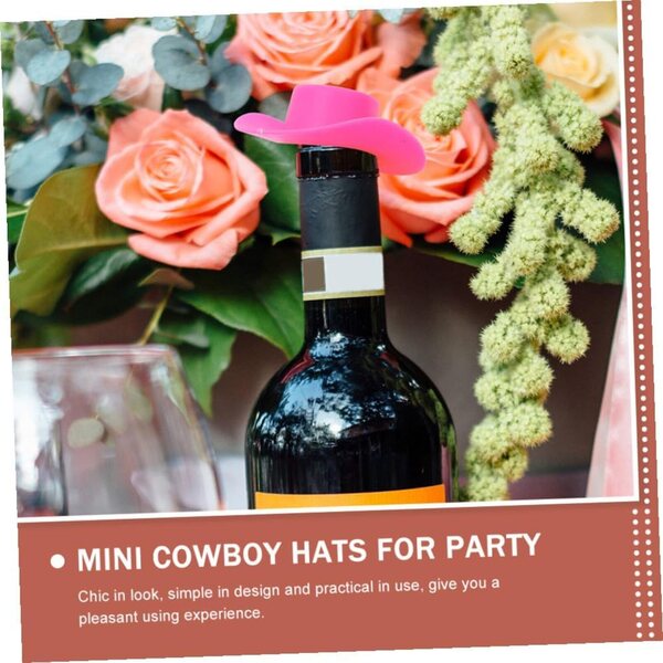 Gatuida Mini Chapeaux de Cowboy aus Kunststoff für Party- und Gebäckdekorationen – Set mit 40 Stück