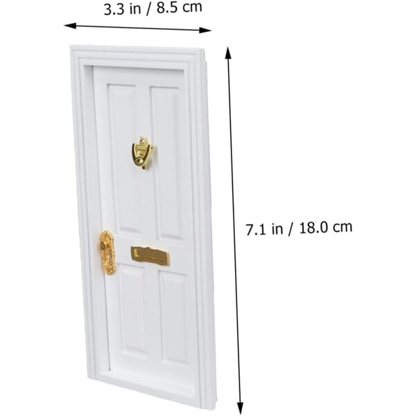 Toyvian Mini Porta in Legno per Case delle Bambole 18x8,5 cm Design Naturale e Resistente