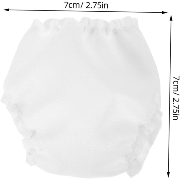Gatuida 10 Culottes Elastiche per Bambole in Tessuto Bianco Accessori Giochi Bambini
