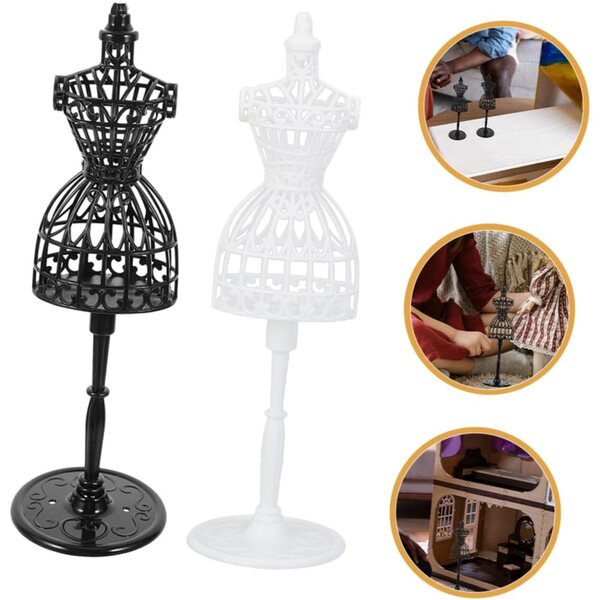 Gatuida 8 Mannequin Miniature per Vestiario Bambole 21x6,5 cm Supporto Robusto