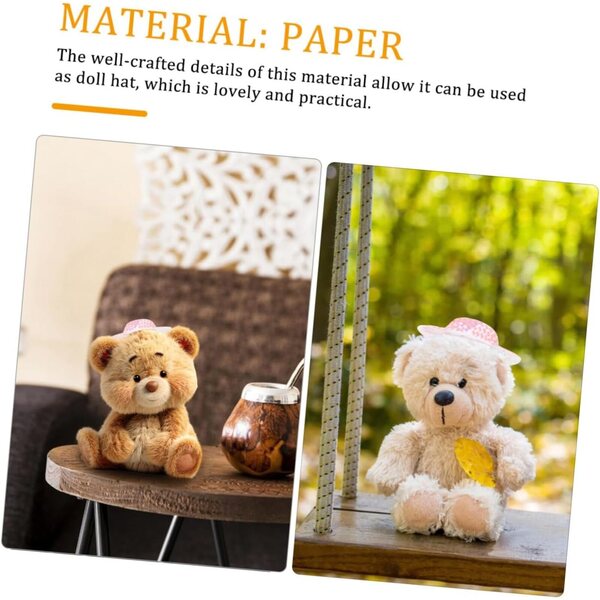 Bunt gestreifte Mini-Hüte für Puppen – 12er-Set, verschiedene Größen, kreative Accessoires