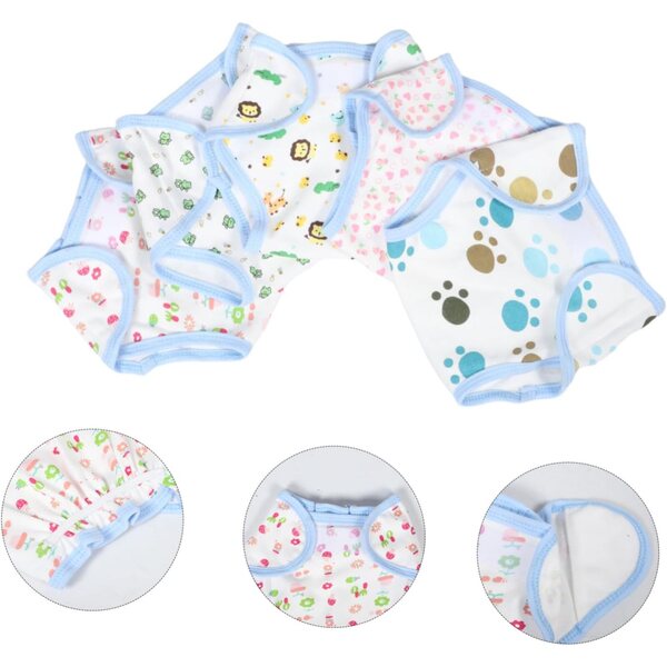 Gatuida Set 5 Pannolini Regolabili Riutilizzabili per Bambole – Accessori Gioco Ruolo