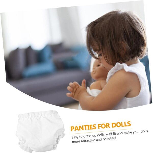 Set 15 Culottes Bianche Elastiche per Mini bamboles - Accessori Decorativi e Lavabili