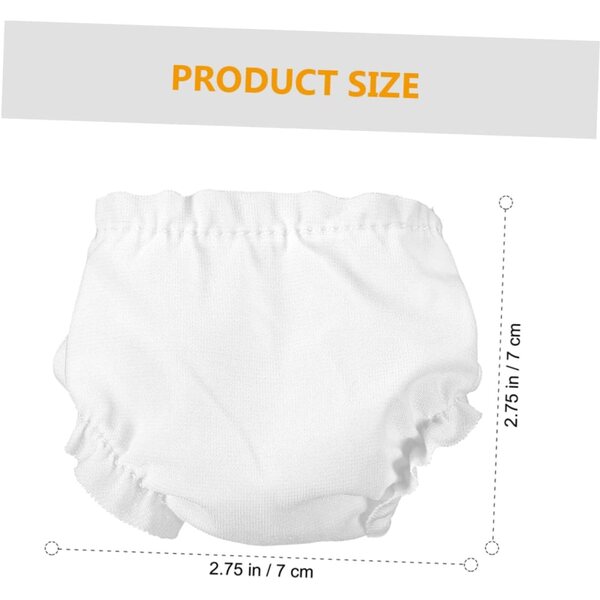 Set 15 Culottes Bianche Elastiche per Mini bamboles - Accessori Decorativi e Lavabili