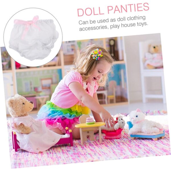 3er-Set Culottes für Puppen 15–20 cm – wiederverwendbares Stoffzubehör für Rollenspiele