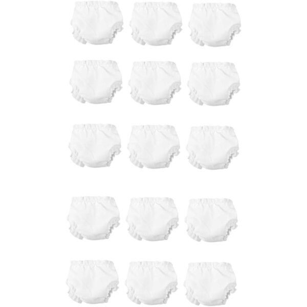 Gatuida 15 Culottes Bianche per Mini bamboles in Tessuto Elastico e Lavabile