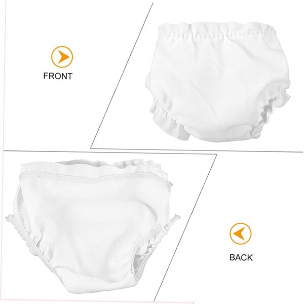 Gatuida 15 Culottes Bianche per Mini bamboles in Tessuto Elastico e Lavabile