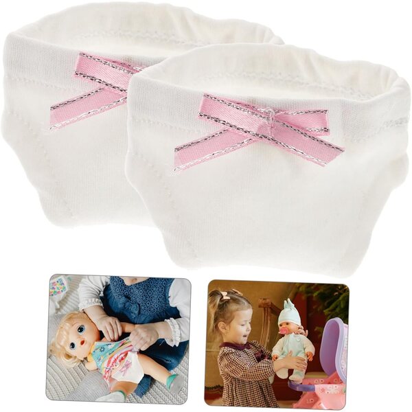 Gatuida 2 Culottes in Tessuto per bambole - Accessori Biancheria per Gioco Creativo