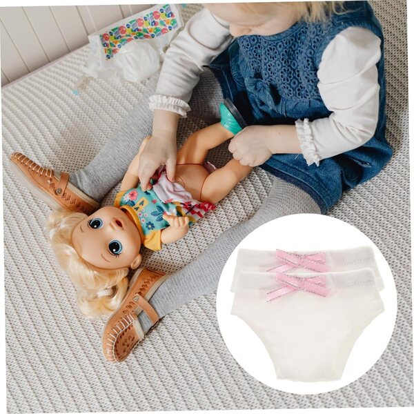 Gatuida 2 Culottes in Tessuto per bambole - Accessori Biancheria per Gioco Creativo