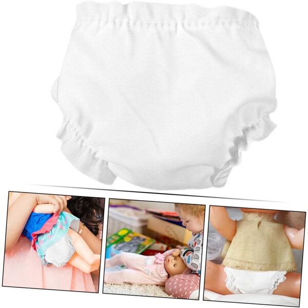Gatuida 5 Culottes Bianche per bambole Miniature | Accessori Riutilizzabili e Lavabili